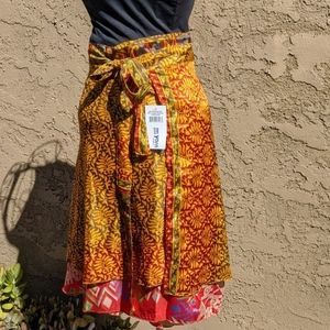 Silk Sari Wrap Skirt